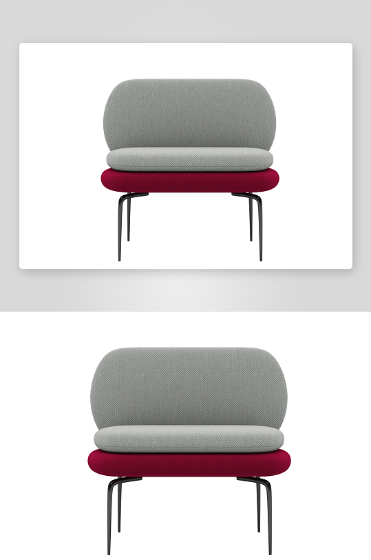 沙发椅单人模型圆形-众图网