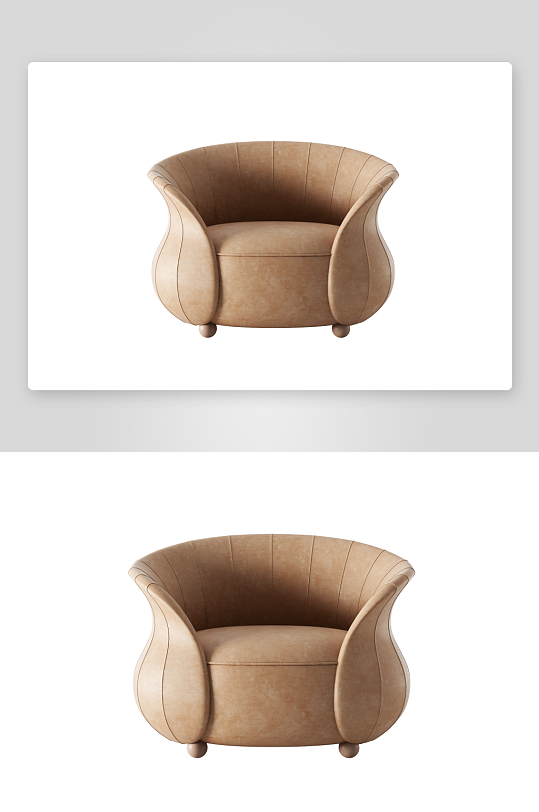 沙发椅单人模型花盆形状-众图网