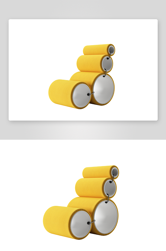 沙发椅单人模型圆形-众图网