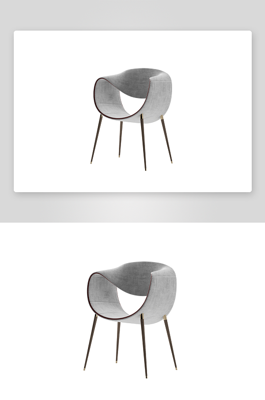 沙发椅单人模型u型-众图网