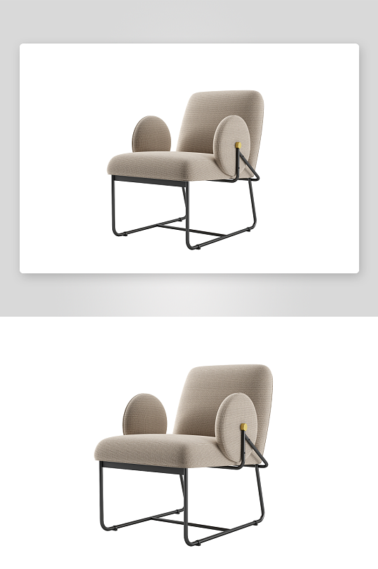 沙发椅单人模型简约-众图网