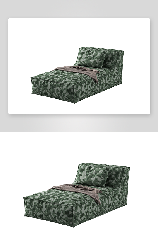 沙发椅单人模型绿色-众图网