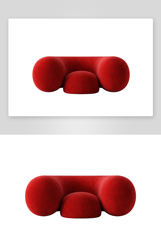 沙发椅单人模型红色-众图网