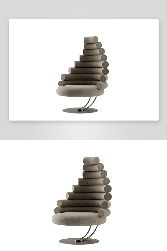 沙发椅单人模型木头-众图网