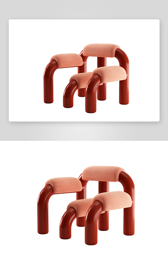 现代风沙发椅单人模型-众图网