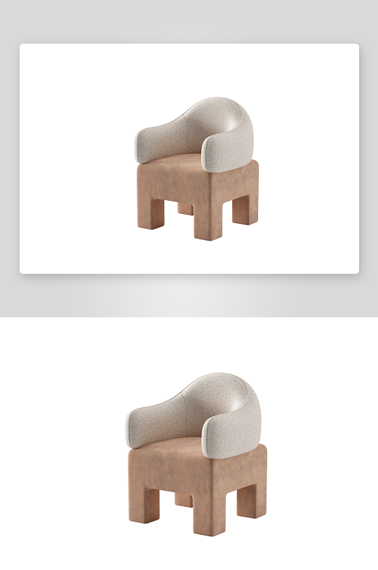 现代风沙发椅单人模型-众图网