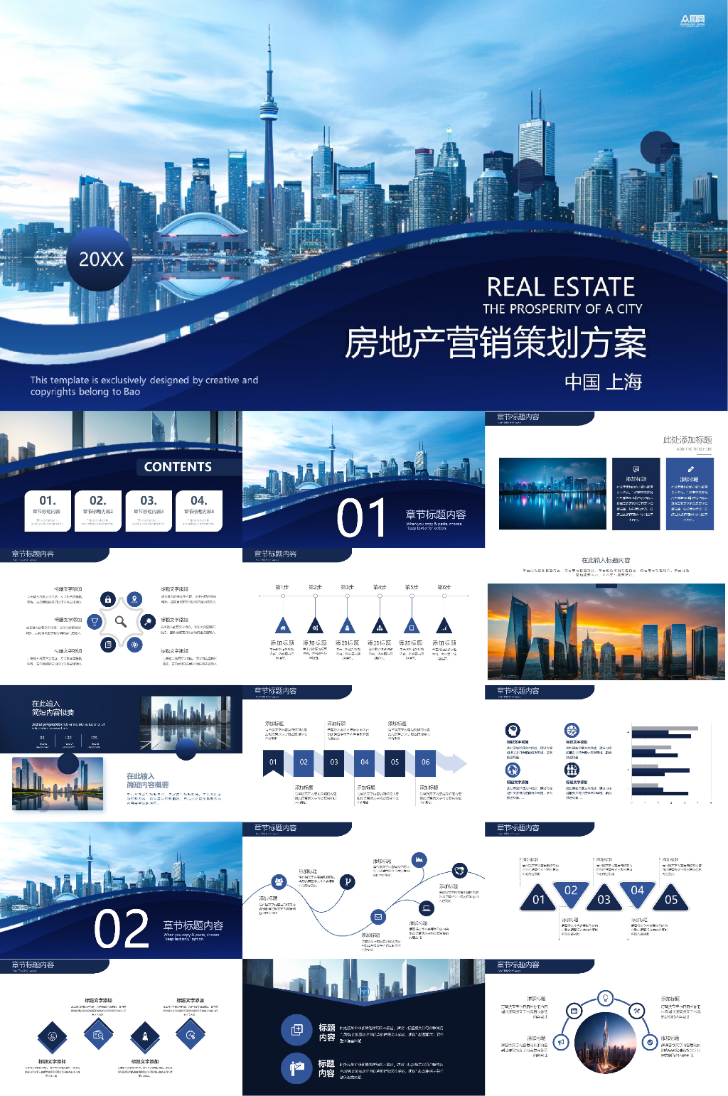 企业房地产楼盘投资招商汇报介绍PPT素材