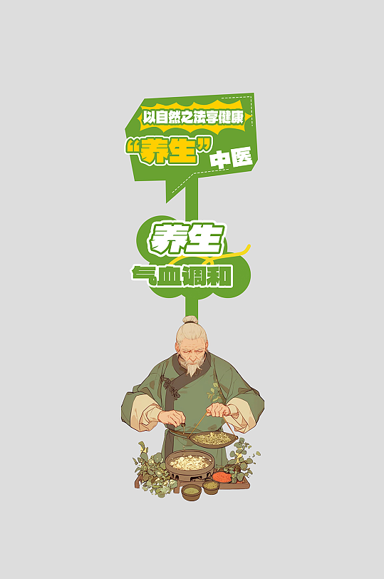 传统中医养生文化整套物料指示牌