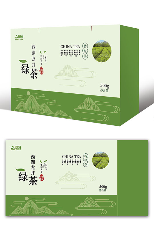 西湖龙井绿茶茶文化茶韵茶叶包装设计