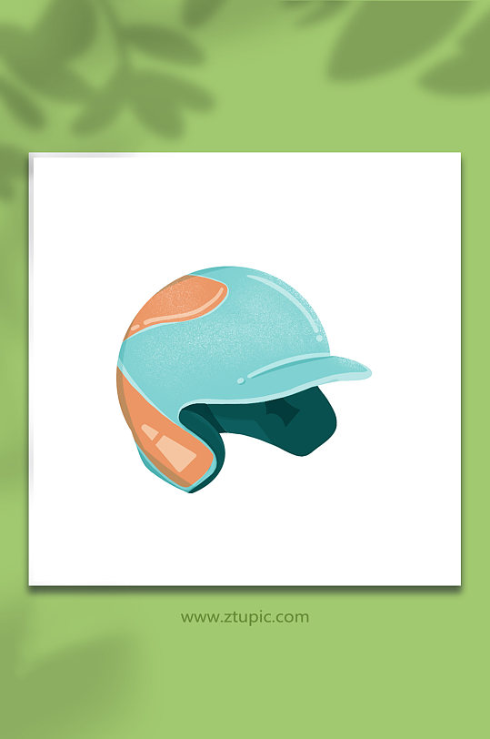 棒球帽体育运动器材物品元素插画