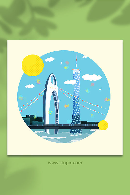 广州塔剪影图片-广州塔剪影素材下载-众图网