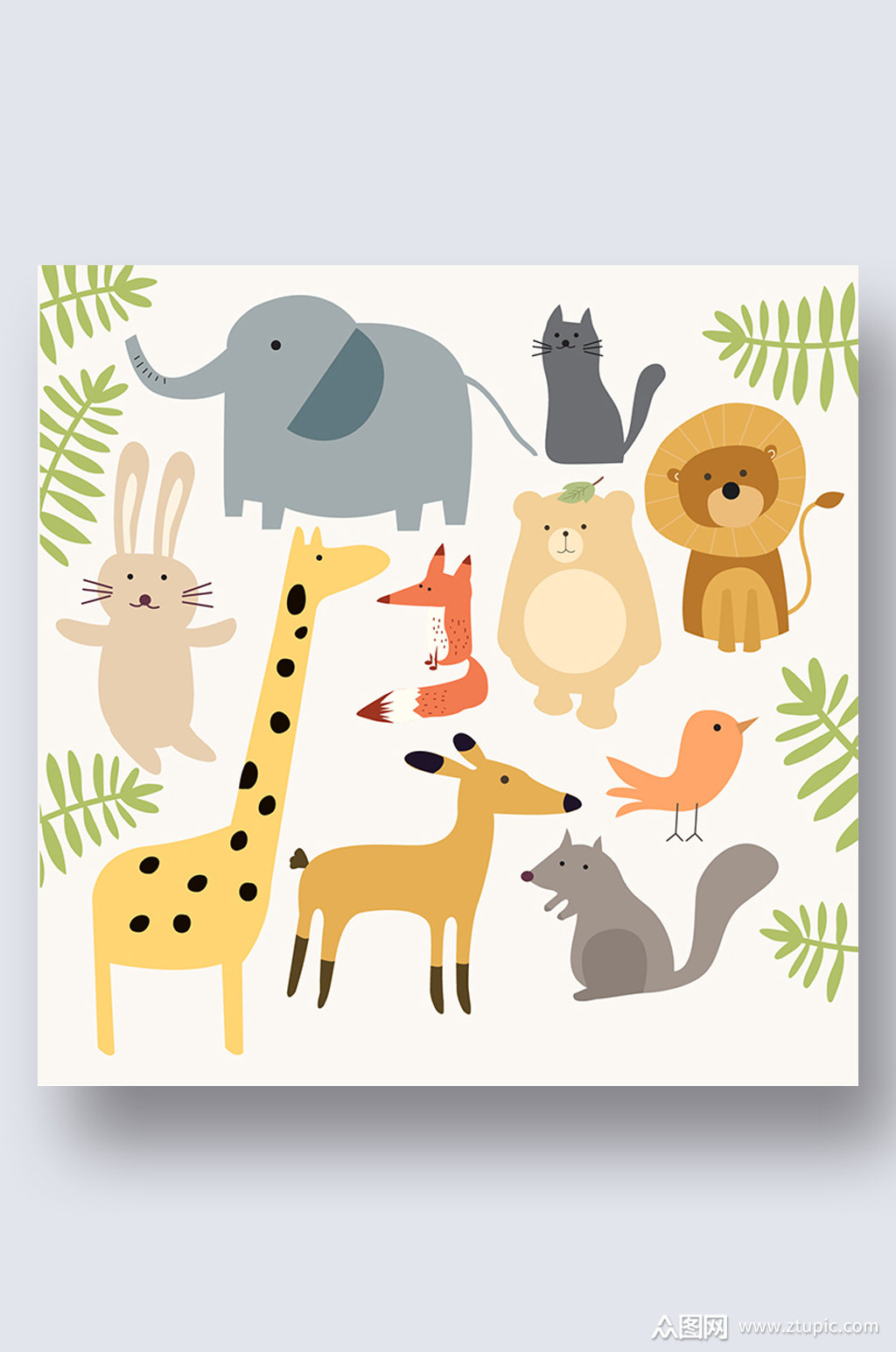 卡通动物插画汇总