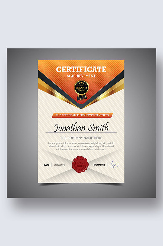 荣誉证书荣誉证优秀员工最佳员工证书-众图网