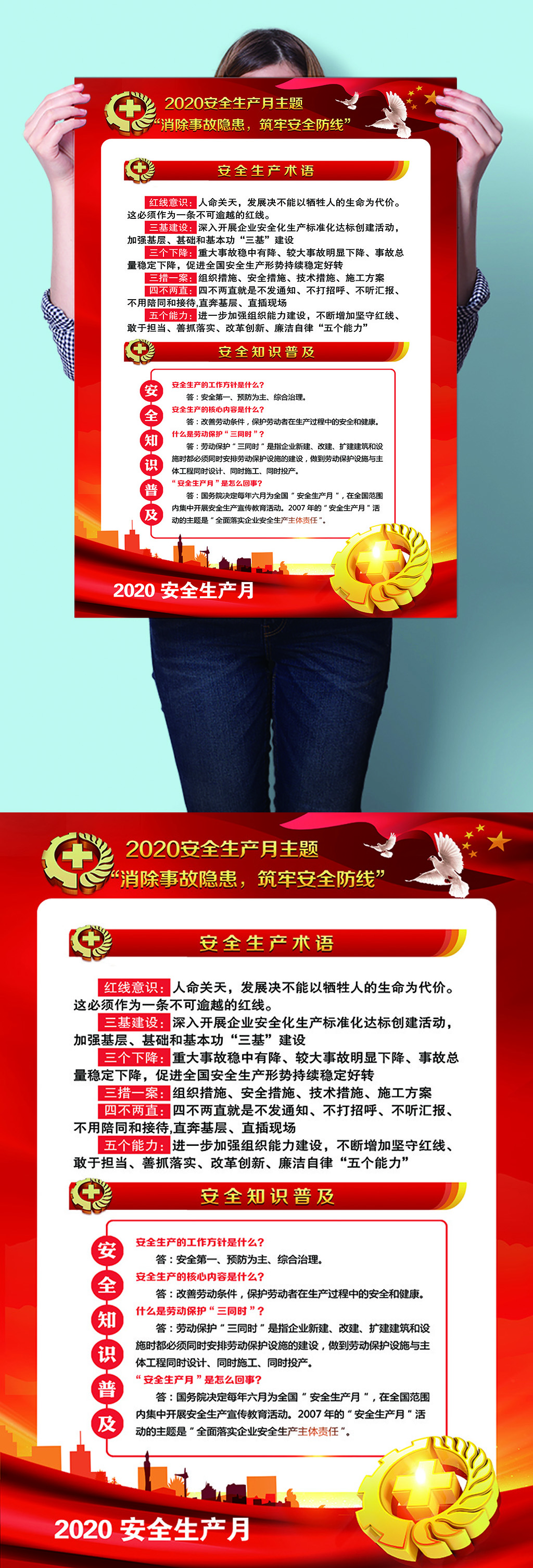 安全生产知识宣传海报挂图墙画