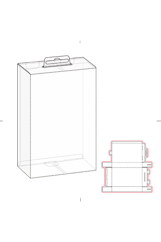 ai包装盒刀版图设计盒型展开图模切刀模刀线模板