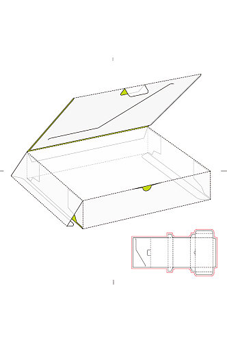 纸袋包装袋展开图模切刀模刀线模板