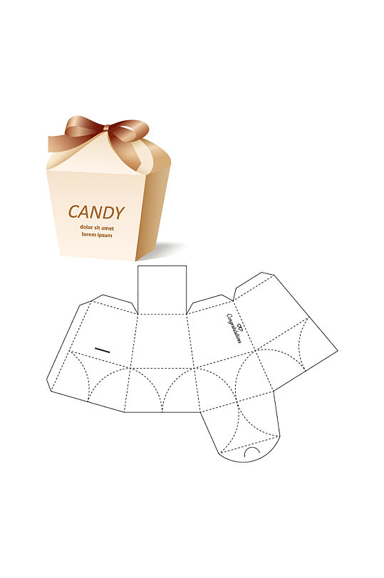 ai包装盒刀版图设计盒型展开图模切刀模刀线模板