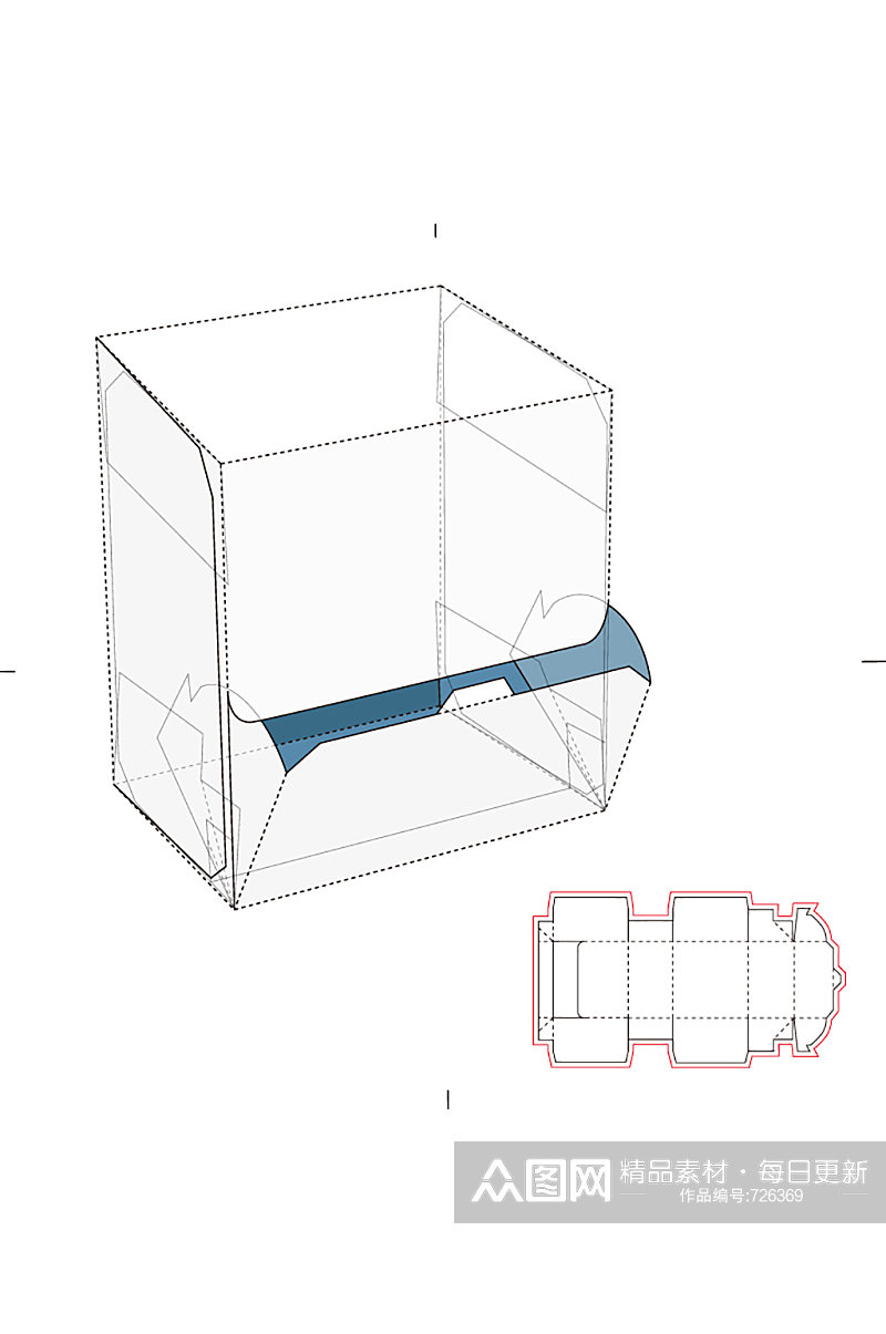 包装盒刀版图设计盒型展开图模切刀模刀线模板素材