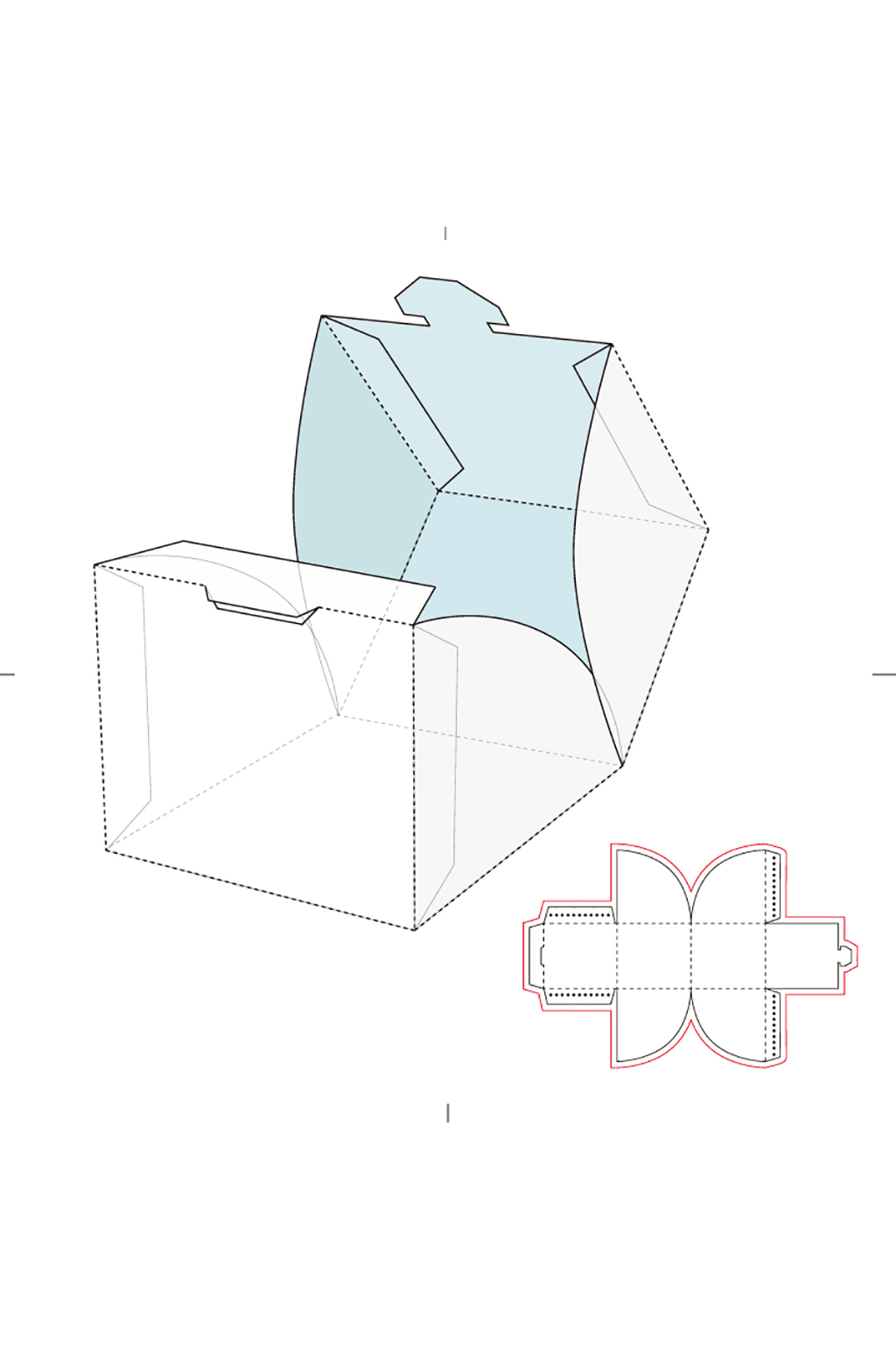 ai包装盒刀版图设计盒型展开图模切刀模刀线模板素材