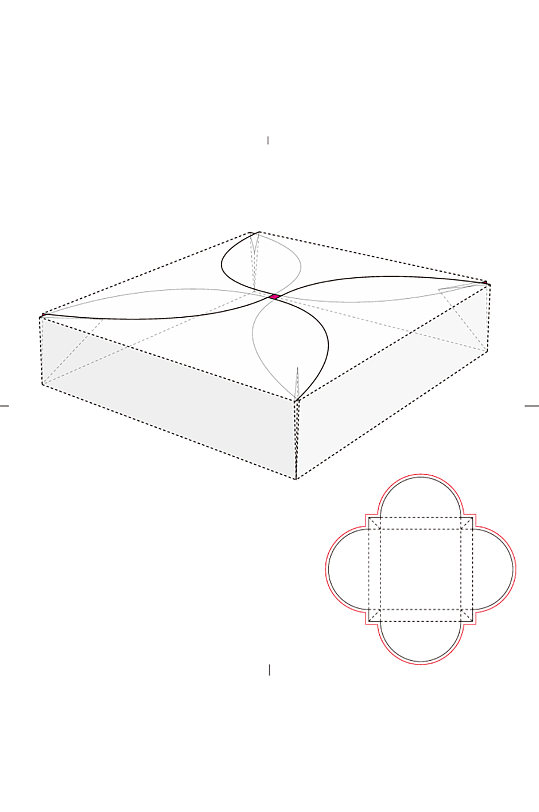 包装盒刀版图设计盒型展开图模切刀模刀线模板
