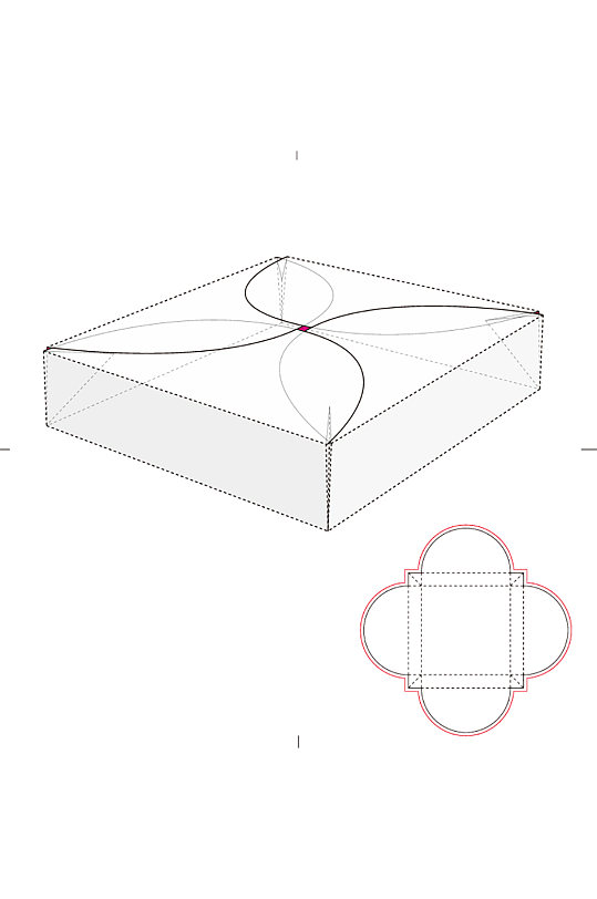 ai包装盒刀版图设计盒型展开图模切刀模刀线模板