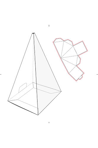 ai包装盒刀版图设计盒型展开图模切刀模刀线模板