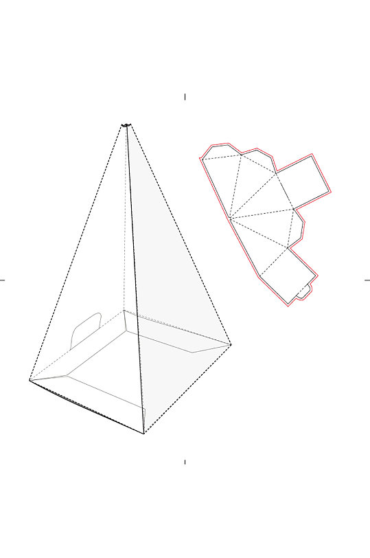 ai包装盒刀版图设计盒型展开图模切刀模刀线模板