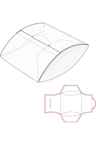 包装盒刀版图设计盒型展开图模切刀模刀线模板