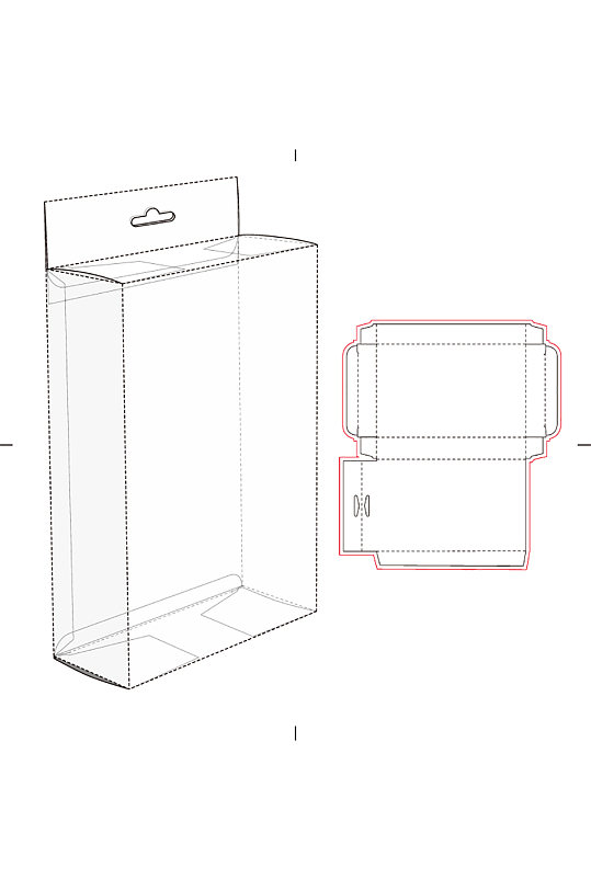 ai包装盒刀版图设计盒型展开图模切刀模刀线模板