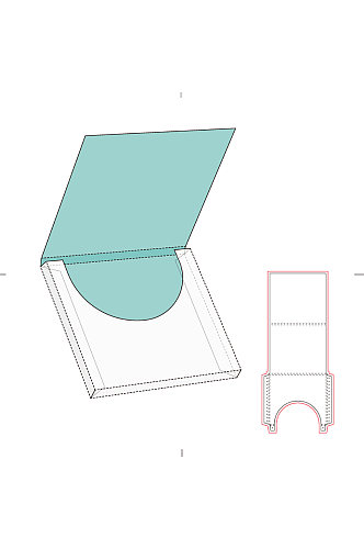 ai包装盒刀版图设计盒型展开图模切刀模刀线模板