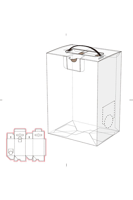 ai包装盒刀版图设计盒型展开图模切刀模刀线模板