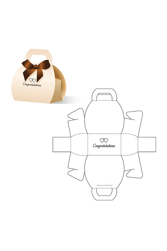 ai包装盒刀版图设计盒型展开图模切刀模刀线模板