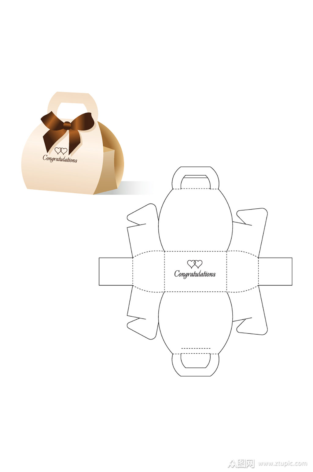 ai包装盒刀版图设计盒型展开图模切刀模刀线模板