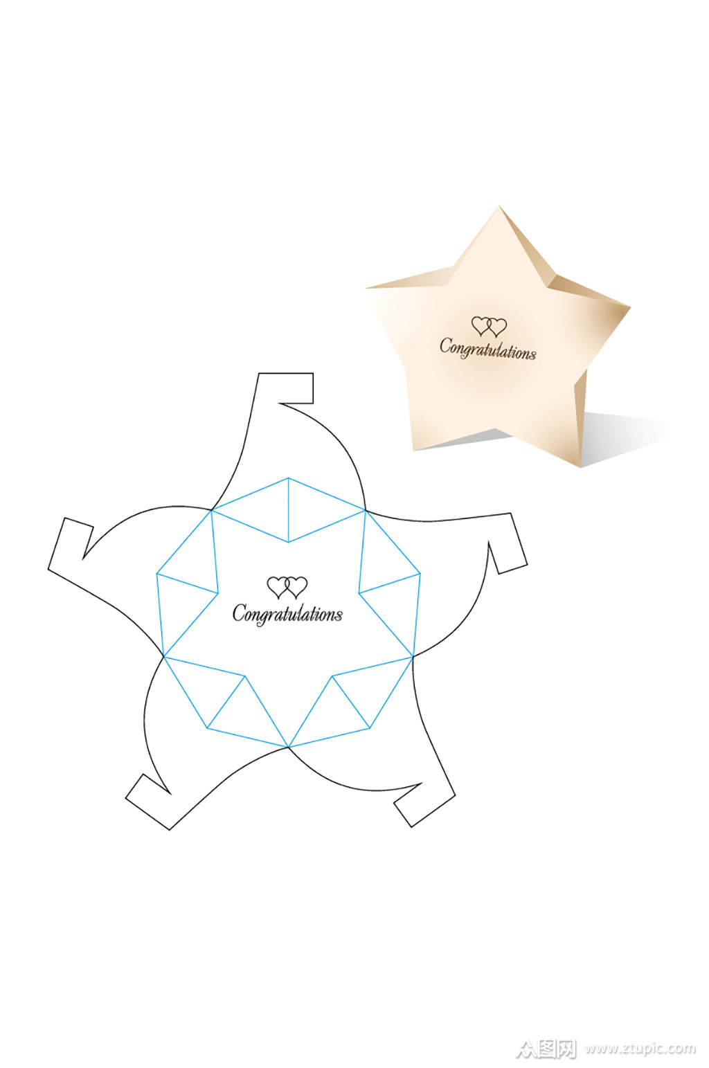 ai包装盒刀版图设计盒型展开图模切刀模刀线模板
