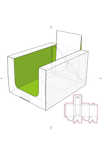 包装盒设计盒型展开图模切刀模刀线模板
