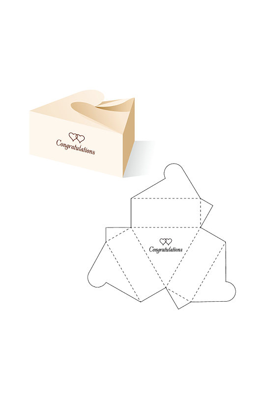 ai包装盒刀版图设计盒型展开图模切刀模刀线模板