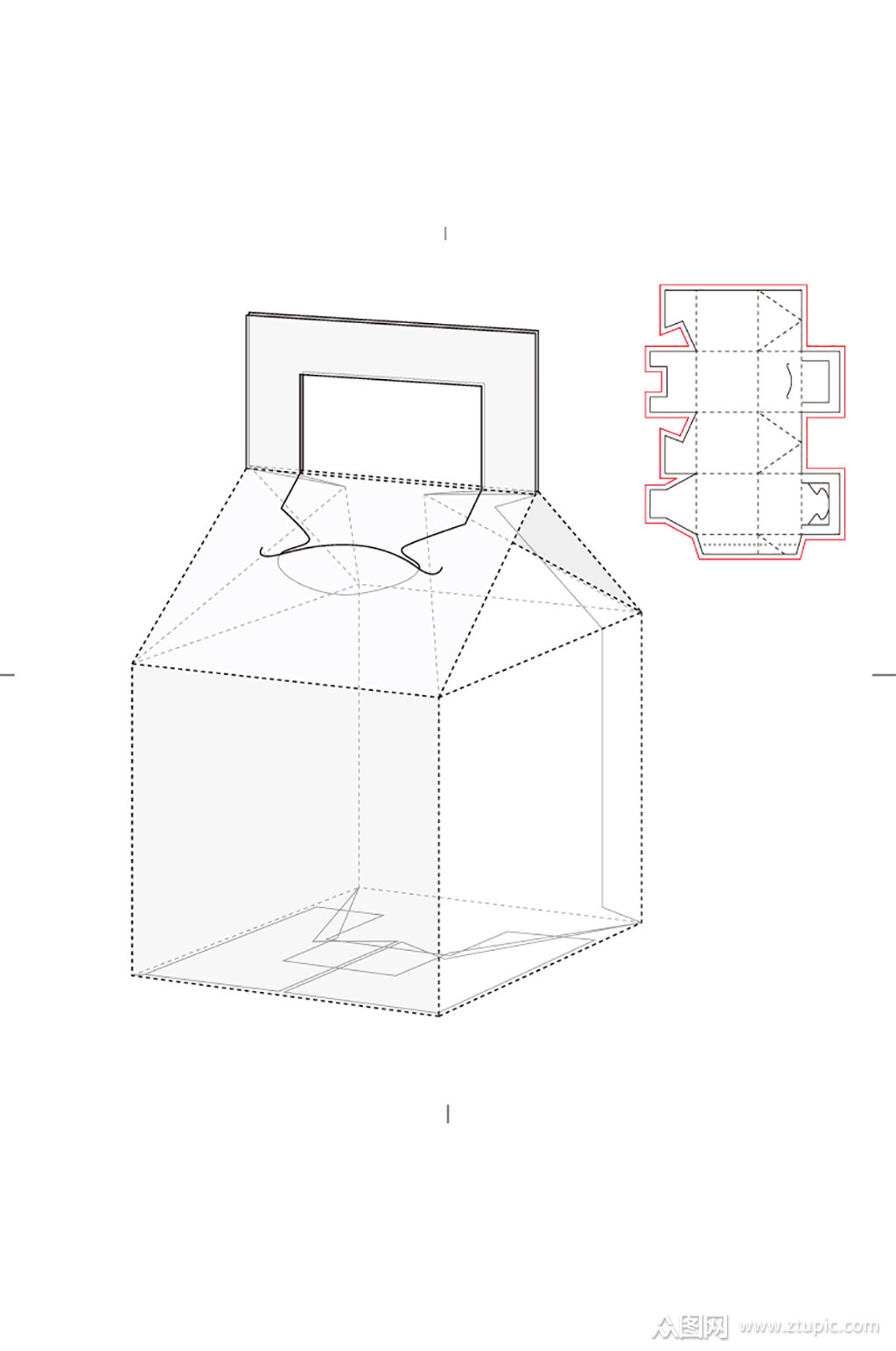 包装盒设计盒型展开图模切刀模刀线模板素材