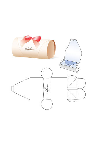 ai包装盒刀版图设计盒型展开图模切刀模刀线模板