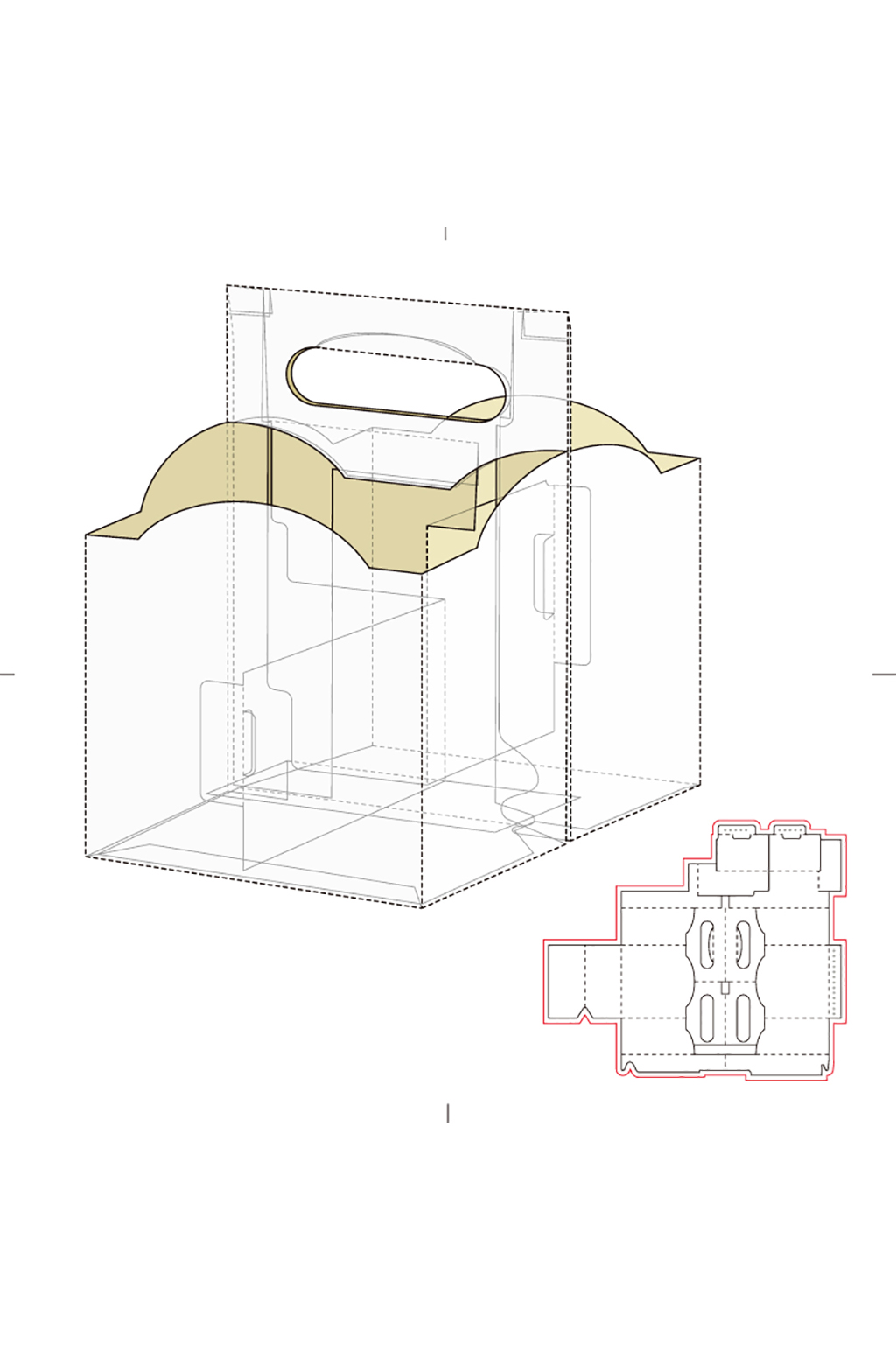 包裝盒設計盒型展開圖模切刀模刀線模板