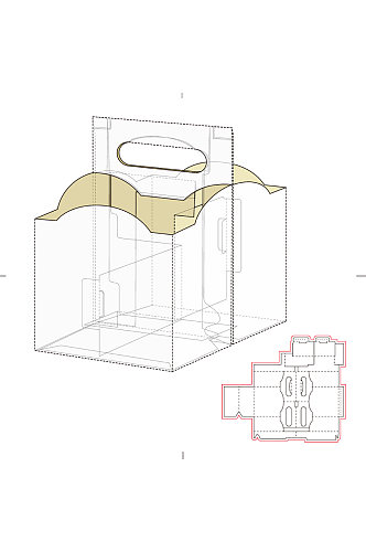 包装盒设计盒型展开图模切刀模刀线模板