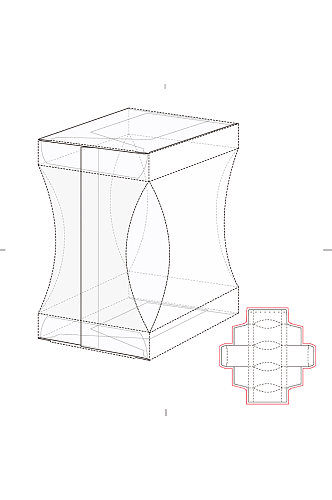 包装盒设计盒型展开图模切刀模刀线模板