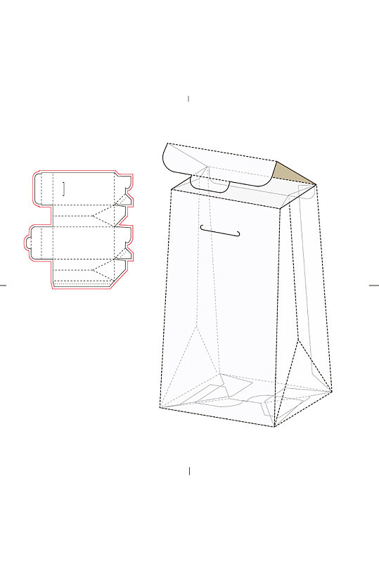 ai包装盒刀版图设计盒型展开图模切刀模刀线模板