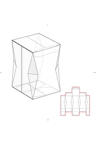 包装盒设计盒型展开图模切刀模刀线模板