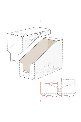 包装盒设计盒型展开图模切刀模刀线模板