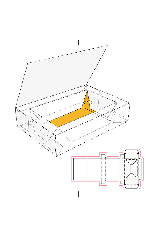 包装盒设计盒型展开图模切刀模刀线模板