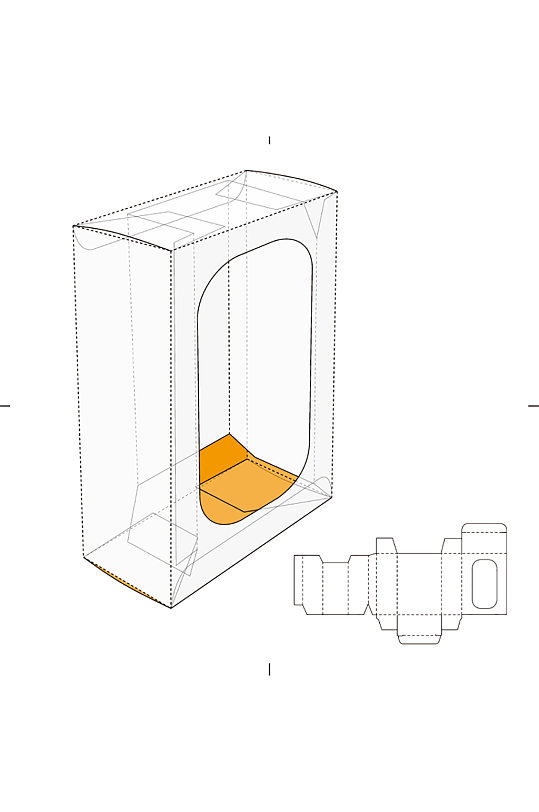 ai包装盒刀版图设计盒型展开图模切刀模刀线模板
