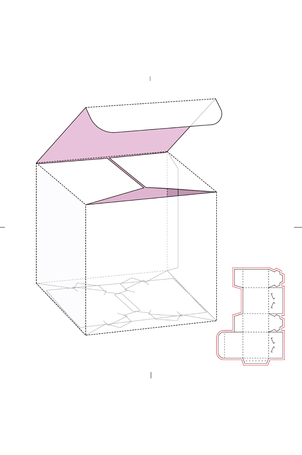 ai包装盒刀版图设计盒型展开图模切刀模刀线模板