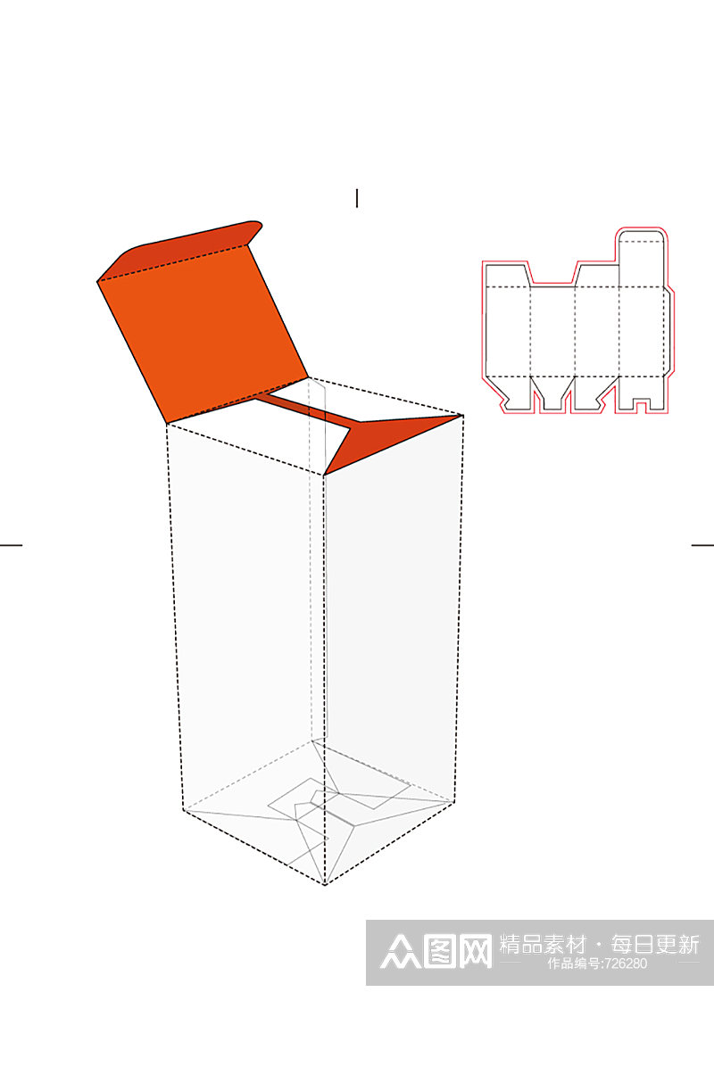 ai包装盒刀版图设计盒型展开图模切刀模刀线模板素材