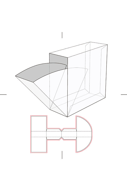 包装盒刀版图设计盒型展开图模切刀模刀线模板