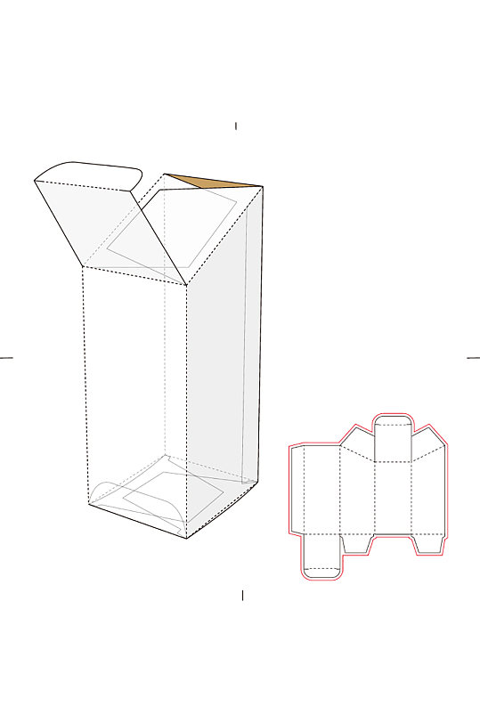 ai包装盒刀版图设计盒型展开图模切刀模刀线模板-众图网